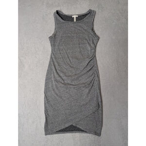 Leith Dress Women's M Gray Ruched Asymmetrical Tank Bodycon Sleeveless